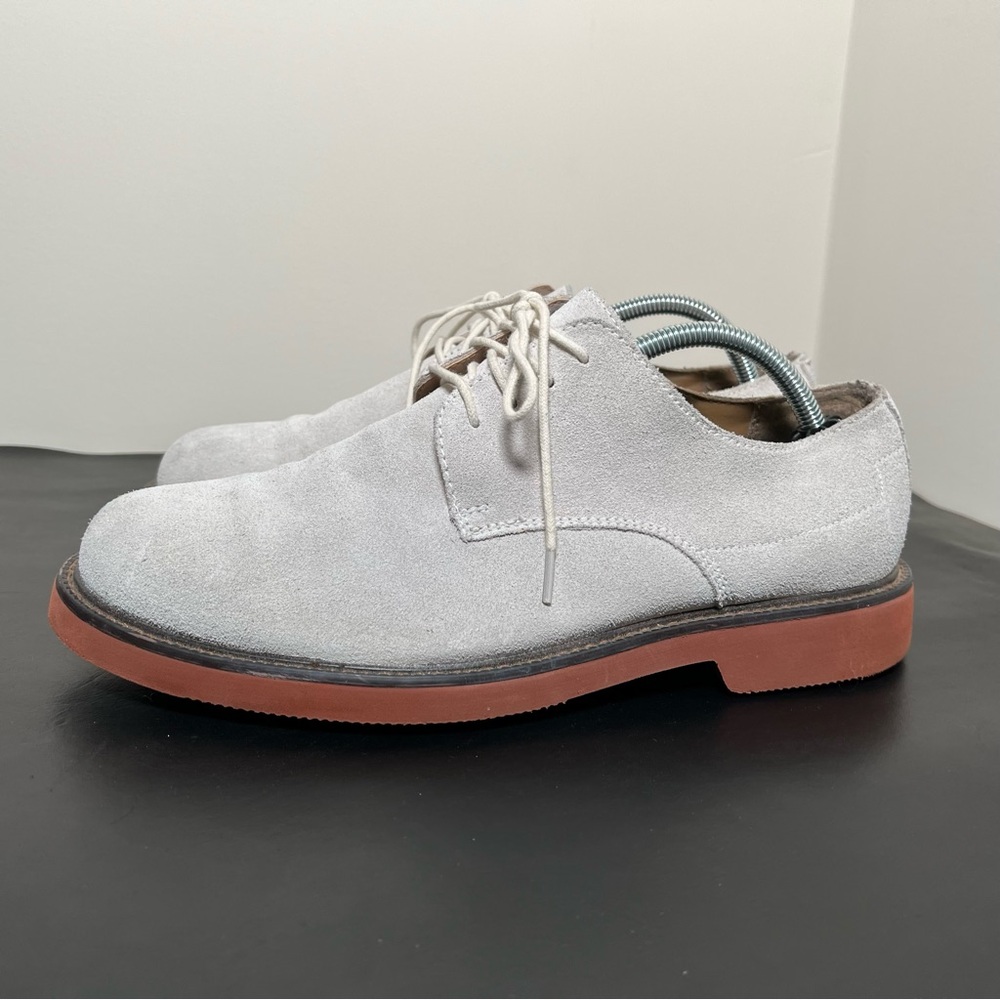 Bass Shepard Derby 10m leather nubuck brick red bottom fits sz11